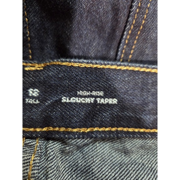 Old Navy Jeans Womens 12 Tall High Rise Slouchy‎ Taper Button Fly Denim Pants - Picture 6 of 8